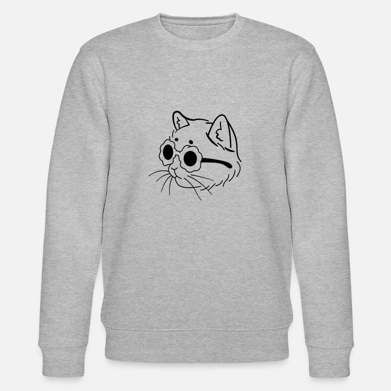 Katze - Stanley/Stella Unisex Bio-Sweatshirt CHANGER  - Grau meliert