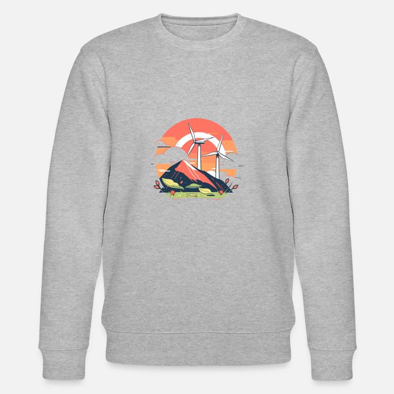 Windrad - Stanley/Stella Unisex Bio-Sweatshirt CHANGER  - Grau meliert