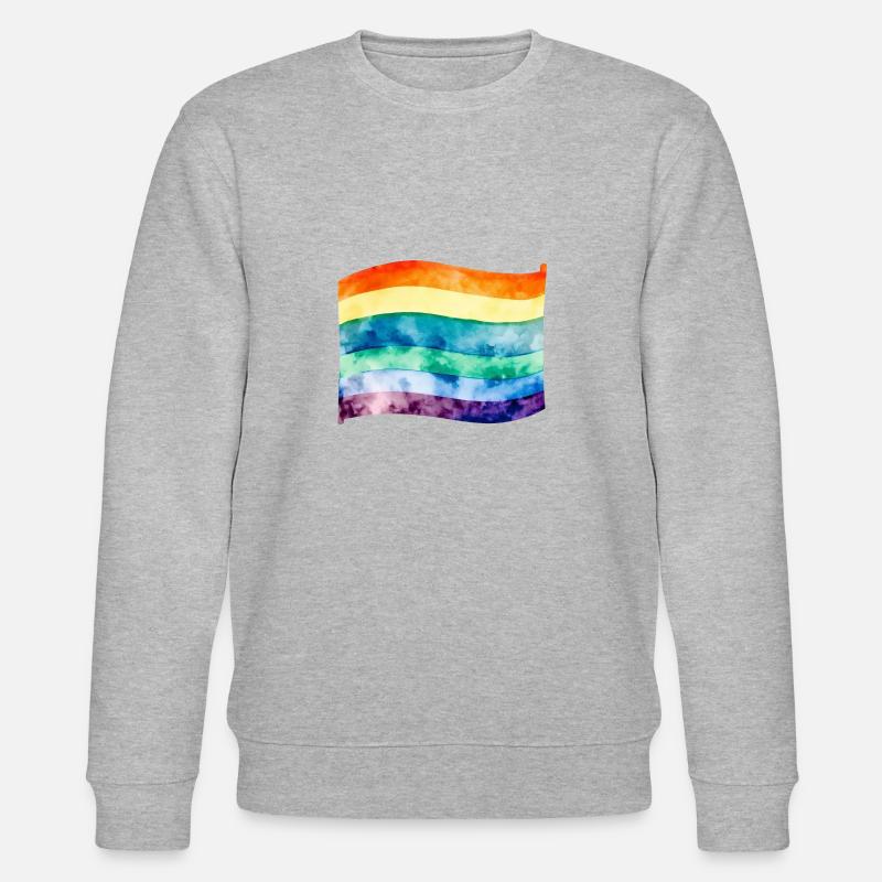 Drapeau LGBT - Sweat bio CHANGER Stanley/Stella Unisexe - gris chiné