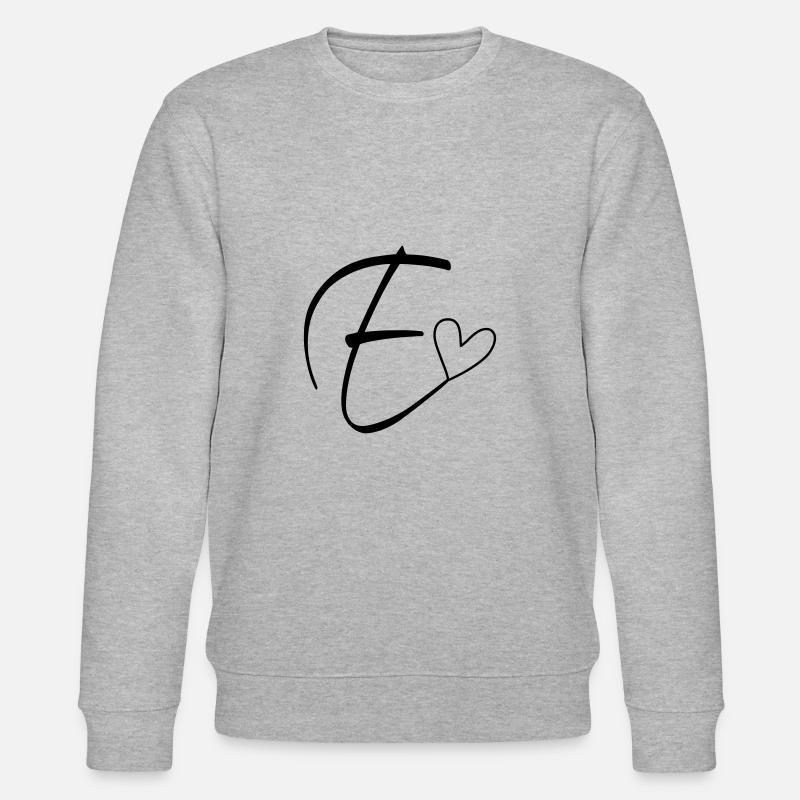 Lettre E Lettre E Calligraphie - Sweat bio CHANGER Stanley/Stella Unisexe - gris chiné