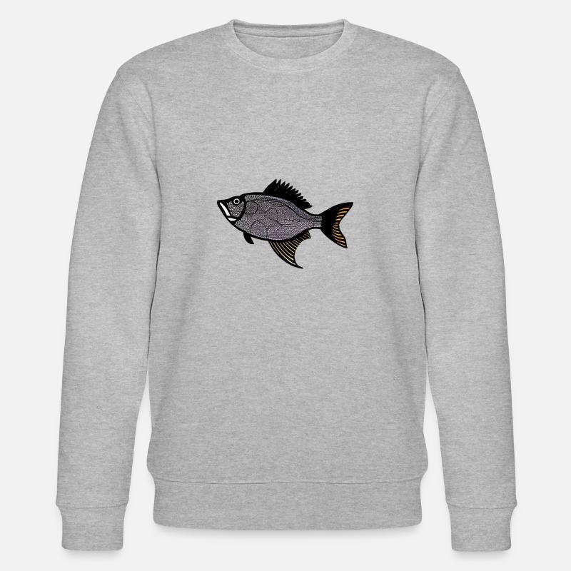 Red Drummer Fish (sébaste) - Sweat bio CHANGER Stanley/Stella Unisexe - gris chiné