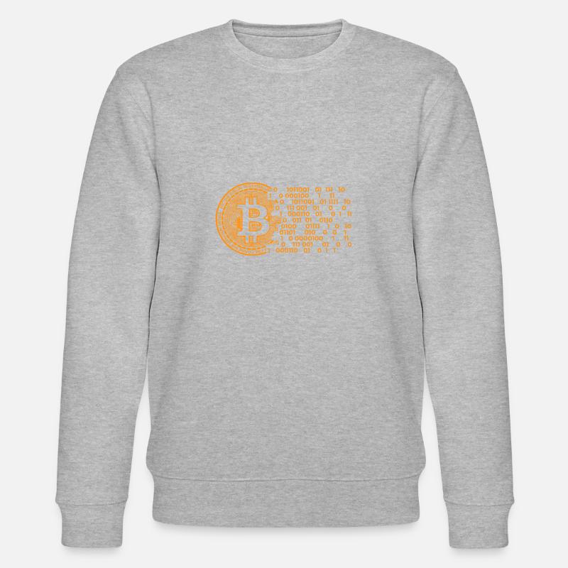 Bitcoin Blockchain - Stanley/Stella Unisex Bio-Sweatshirt CHANGER  - Grau meliert