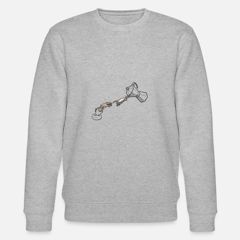 creation of coffee - Stanley/Stella Unisex Bio-Sweatshirt CHANGER - Grau meliert