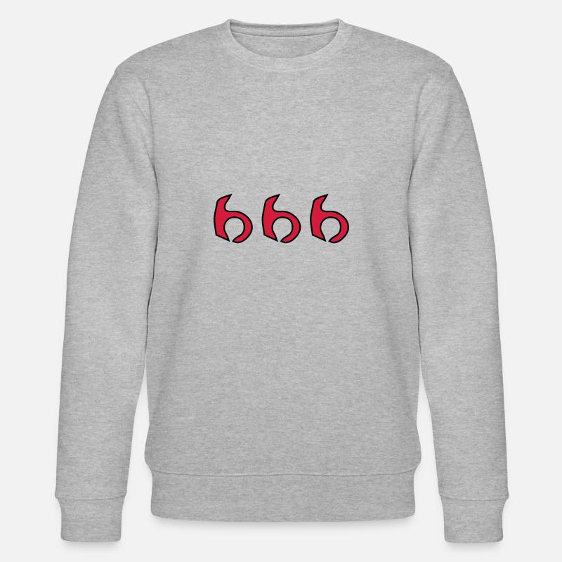 666 - Devil - Hell - Gaming - Stanley/Stella CHANGER Unisex Organic Sweatshirt - heather grey