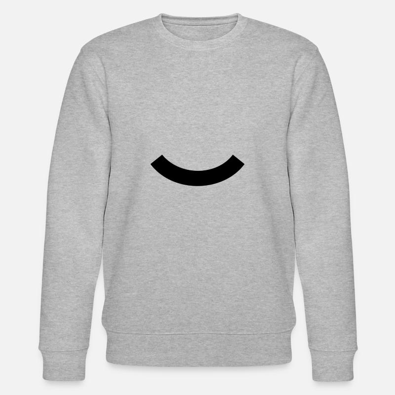 Bannière incurvée en bas noir - Sweat bio CHANGER Stanley/Stella Unisexe - gris chiné