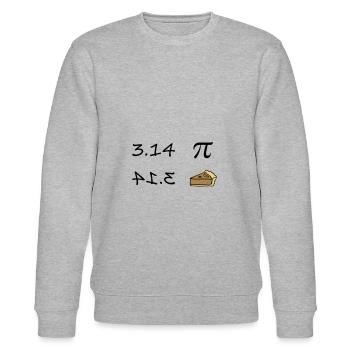 Pi - Pie - Stanley/Stella CHANGER Unisex Organic Sweatshirt - heather grey - Front - Nik (191cm) & Marisol (170cm)