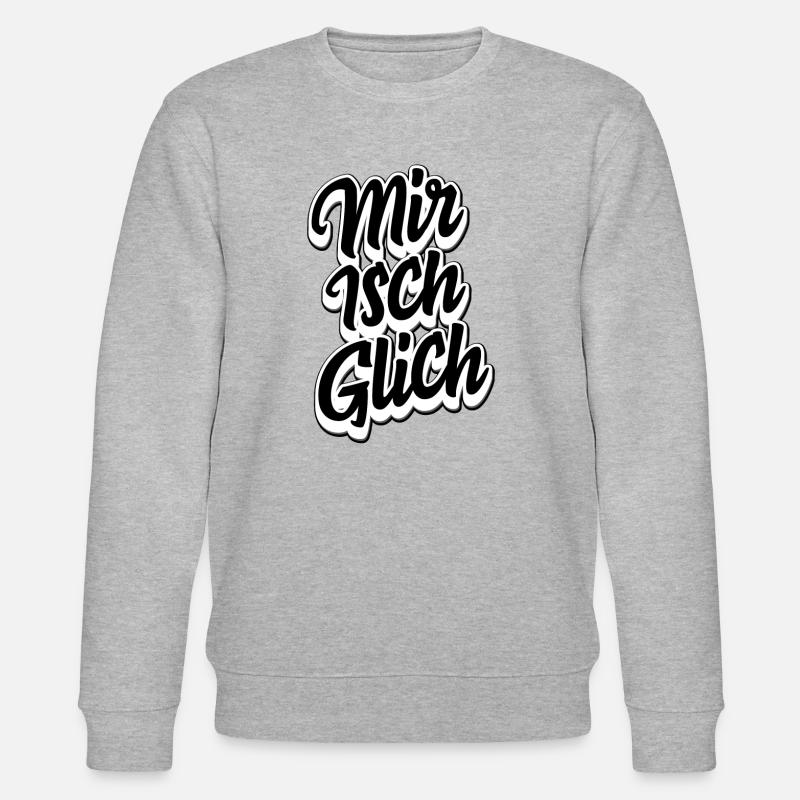 Schweizerdeutsch Spruch - Mir isch glich - Stanley/Stella Unisex Bio-Sweatshirt CHANGER  - Grau meliert