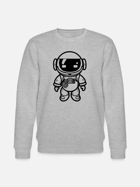 kleiner Astronaut - Stanley/Stella Unisex Bio-Sweatshirt CHANGER  - Grau meliert