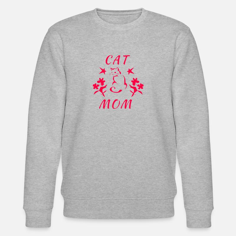 Cat Mom - Stanley/Stella Unisex Bio-Sweatshirt CHANGER  - Grau meliert