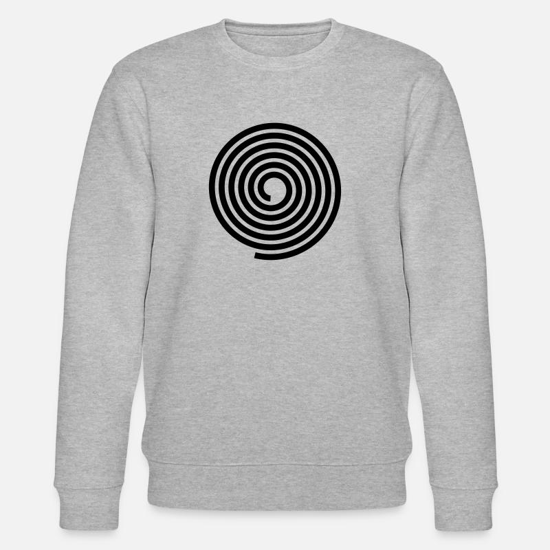 Spirals pattern vector template - Stanley/Stella CHANGER Unisex Organic Sweatshirt - heather grey