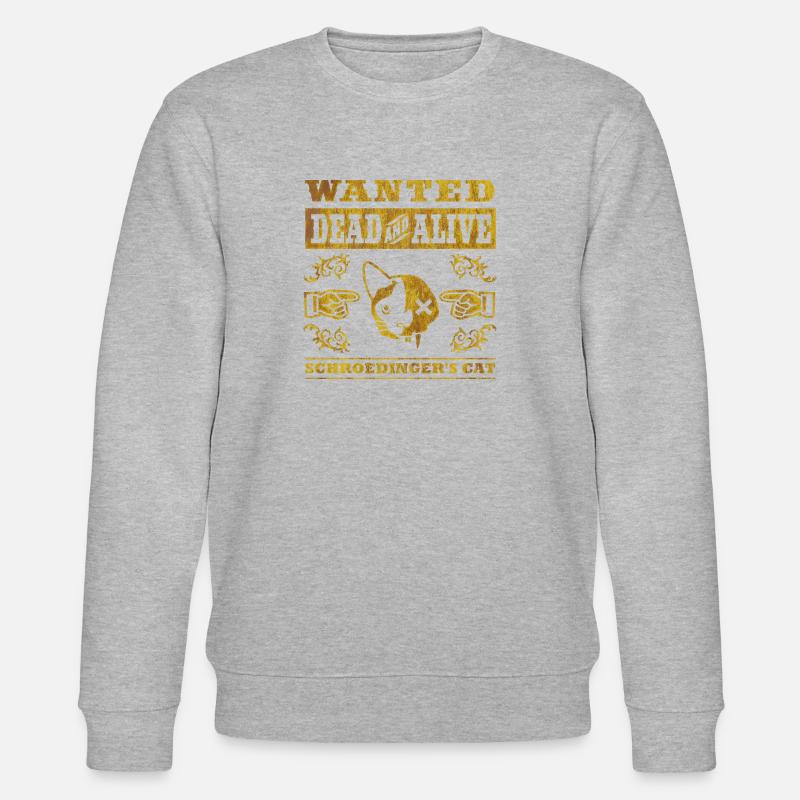 Le chat de Schrödinger, affligé - Sweat bio CHANGER Stanley/Stella Unisexe - gris chiné