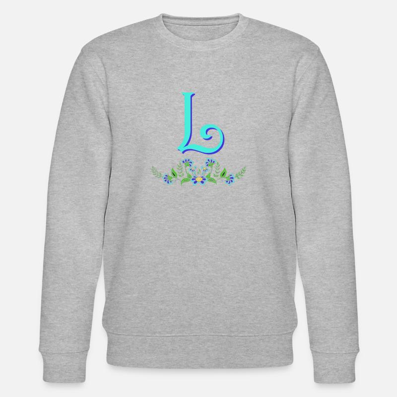 blume blau l - Stanley/Stella Unisex Bio-Sweatshirt CHANGER  - Grau meliert