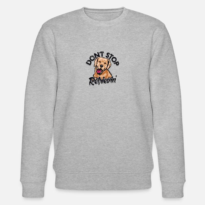 Don't stop retrievin' - Rettungshund - Stanley/Stella Unisex Bio-Sweatshirt CHANGER  - Grau meliert