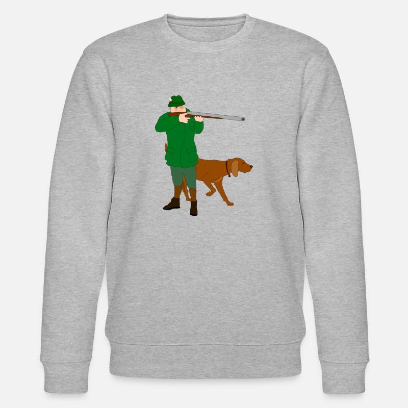 Hunter avec le chien - Sweat bio CHANGER Stanley/Stella Unisexe - gris chiné