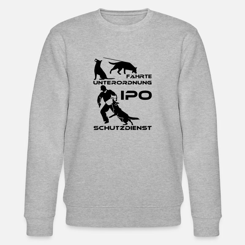 482 IPO Deutscher Schäferhund - Stanley/Stella Unisex Bio-Sweatshirt CHANGER  - Grau meliert