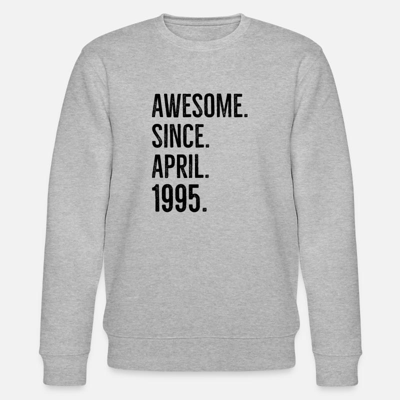 Awesome seit April 1995 - Stanley/Stella Unisex Bio-Sweatshirt CHANGER - Grau meliert