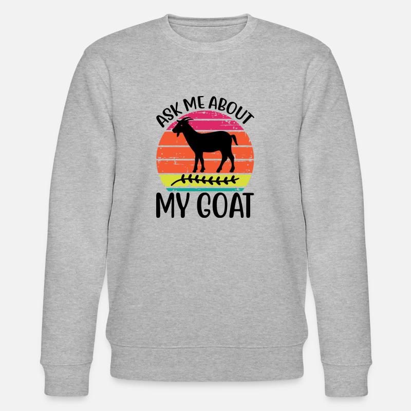 ask me about my Goat - Stanley/Stella Unisex Bio-Sweatshirt CHANGER  - Grau meliert