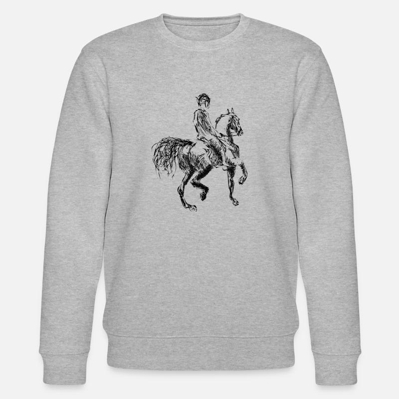 Pferd und Reiter - Stanley/Stella Unisex Bio-Sweatshirt CHANGER  - Grau meliert