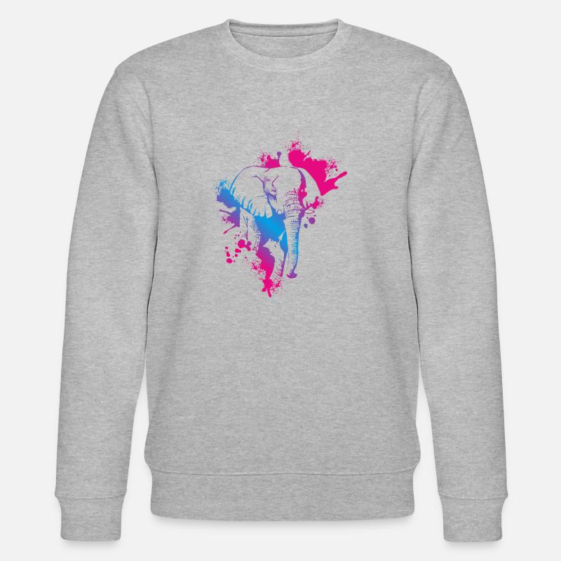 Elefant - Stanley/Stella Unisex Bio-Sweatshirt CHANGER  - Grau meliert