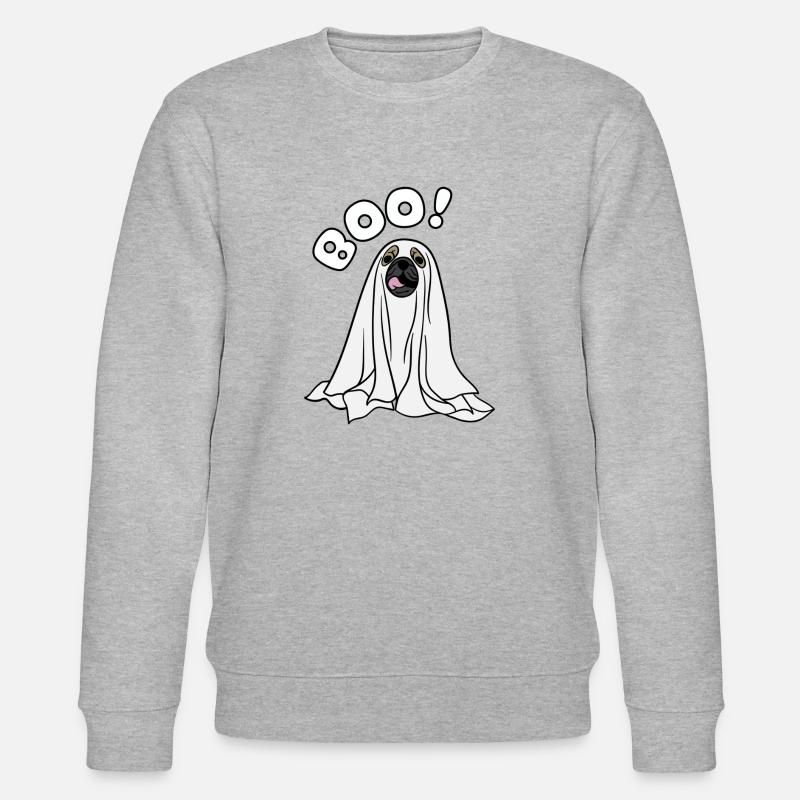 Halloween Hunde Geist - Stanley/Stella Unisex Bio-Sweatshirt CHANGER  - Grau meliert
