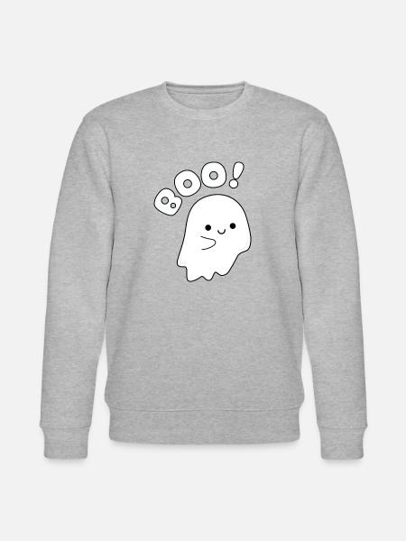 Halloween Geist - Stanley/Stella Unisex Bio-Sweatshirt CHANGER  - Grau meliert