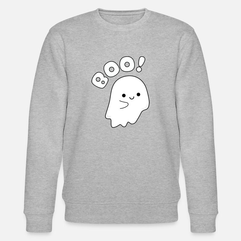 Halloween Geist - Stanley/Stella Unisex Bio-Sweatshirt CHANGER - Grau meliert