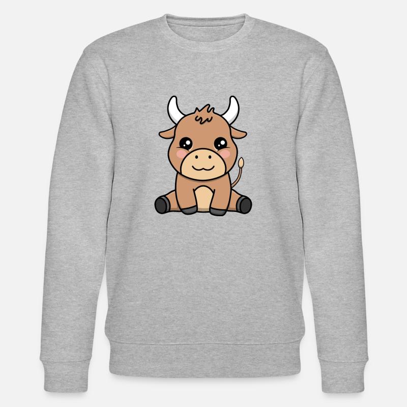 Niedlicher Bulle - Stanley/Stella Unisex Bio-Sweatshirt CHANGER  - Grau meliert