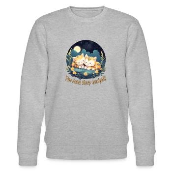 The lions sleep tonight - cute sleeping kittens - Stanley/Stella CHANGER Unisex Organic Sweatshirt - heather grey - Front - Nik (191cm) & Marisol (170cm)