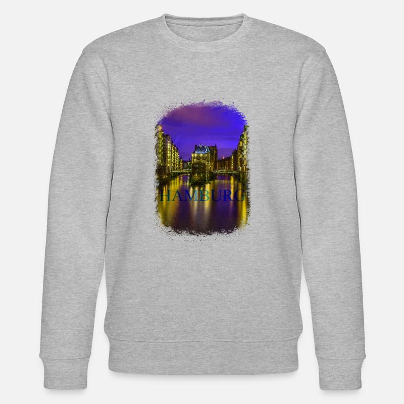Hamburger Hafen - Stanley/Stella Unisex Bio-Sweatshirt CHANGER  - Grau meliert
