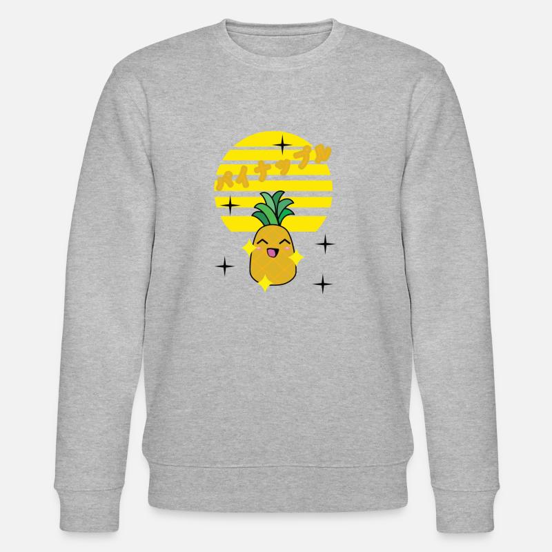 kawaii pineapple fun - Stanley/Stella Unisex Bio-Sweatshirt CHANGER  - Grau meliert