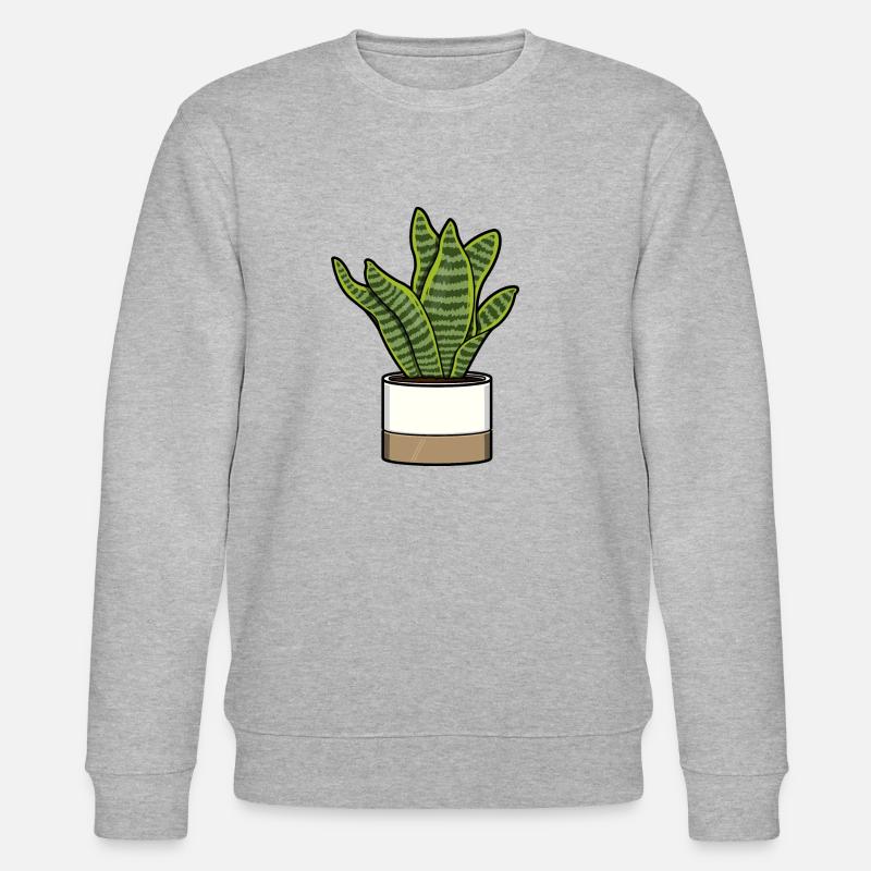 Sansevieria Futura Superba - Bowstring Hemp - Stanley/Stella Unisex Bio-Sweatshirt CHANGER  - Grau meliert