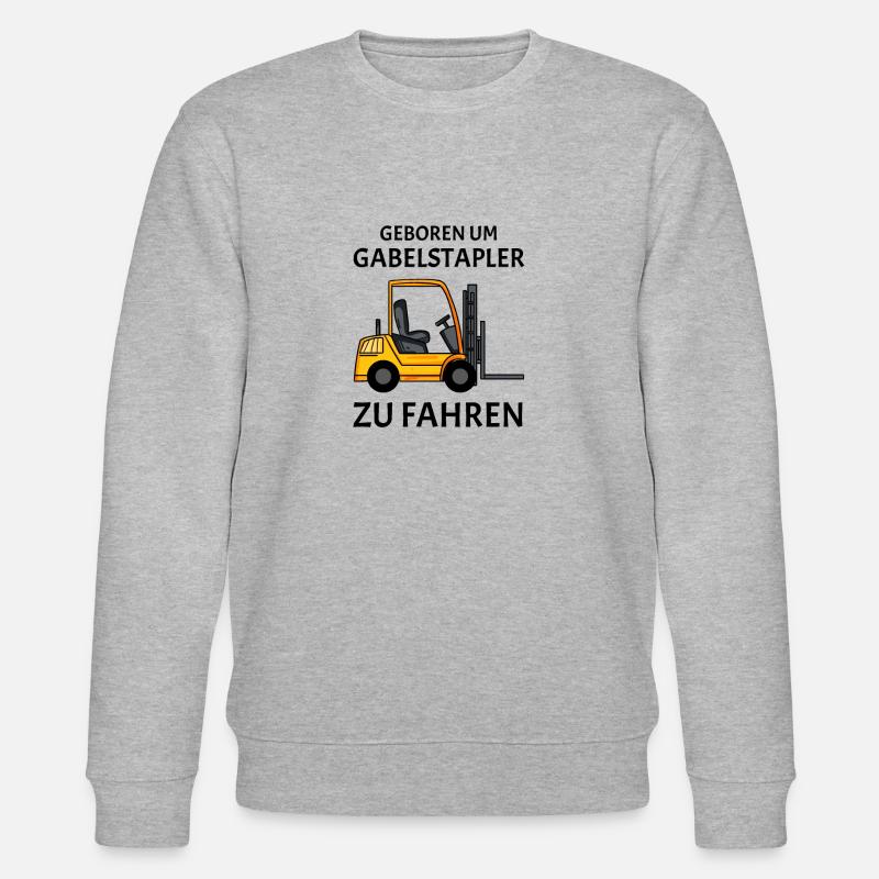 Gabelstapler Stapler Shirt - Stanley/Stella Unisex Bio-Sweatshirt CHANGER  - Grau meliert