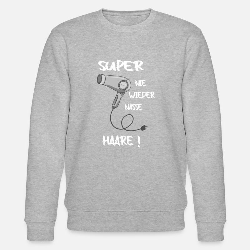 Fön Cartoon Text - Stanley/Stella Unisex Bio-Sweatshirt CHANGER - Grau meliert