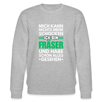 Nicht schockbarer Fräser - Stanley/Stella Unisex Bio-Sweatshirt CHANGER  - Grau meliert - Vorne - Nik (191cm) & Marisol (170cm)