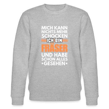 Nicht schockbarer Fräser - Stanley/Stella Unisex Bio-Sweatshirt CHANGER  - Grau meliert - Vorne - Nik (191cm) & Marisol (170cm)