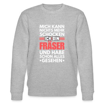 Nicht schockbarer Fräser - Stanley/Stella Unisex Bio-Sweatshirt CHANGER  - Grau meliert - Vorne - Nik (191cm) & Marisol (170cm)