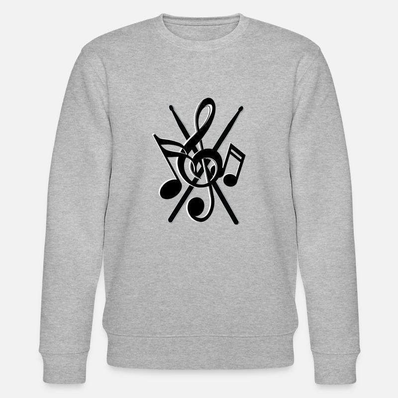 Drumsticks notes - Stanley/Stella CHANGER Unisex Organic Sweatshirt - heather grey
