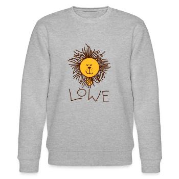 Lustiger Löwe - Stanley/Stella Unisex Bio-Sweatshirt CHANGER  - Grau meliert - Vorne - Nik (191cm) & Marisol (170cm)