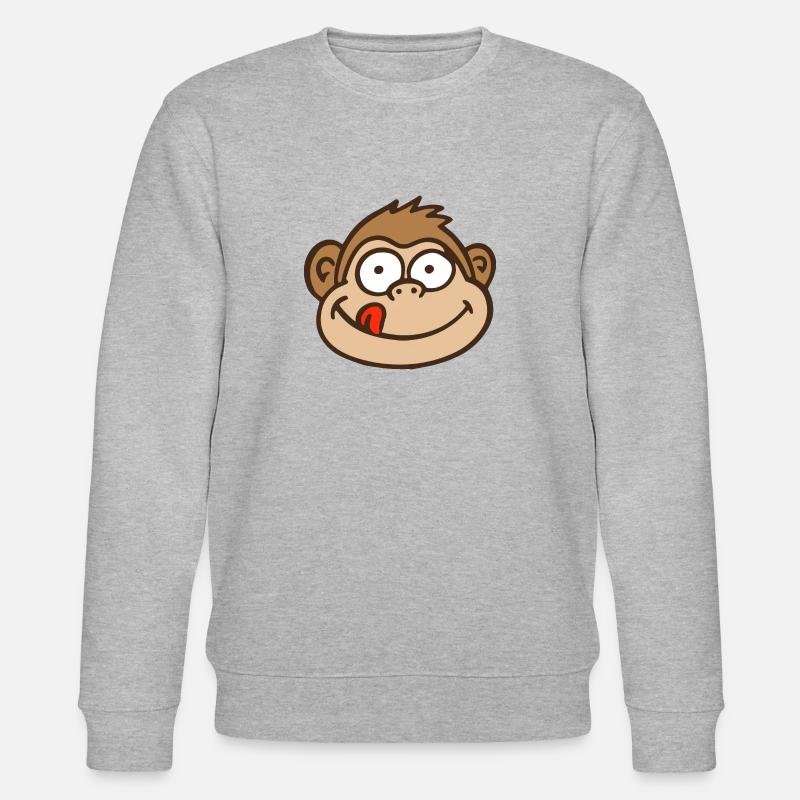 Affe - Stanley/Stella Unisex Bio-Sweatshirt CHANGER  - Grau meliert