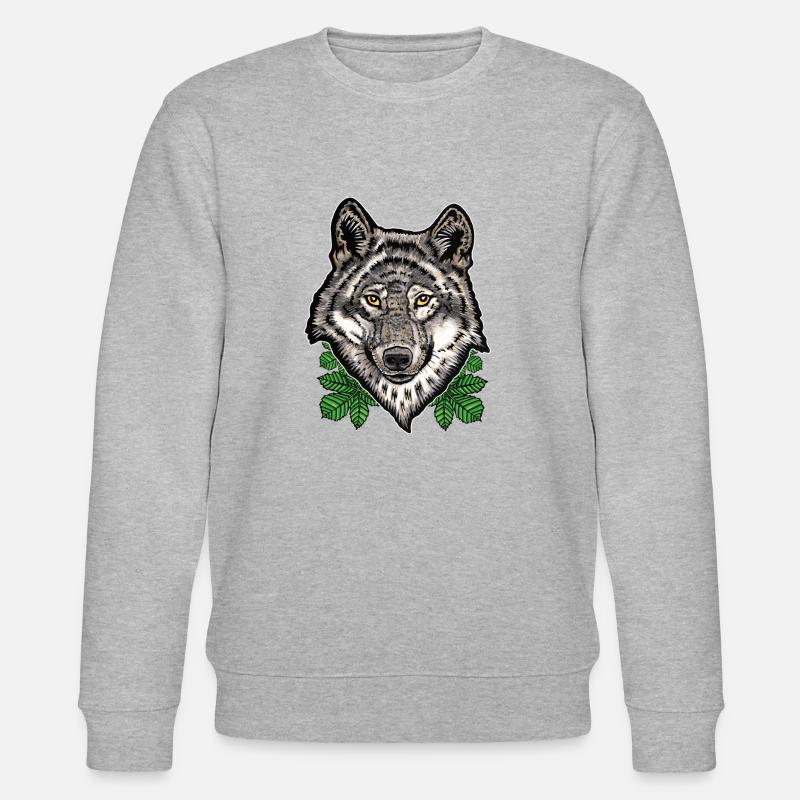 Wolf - Stanley/Stella Unisex Bio-Sweatshirt CHANGER  - Grau meliert