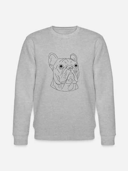 Französische Bulldogge - Stanley/Stella Unisex Bio-Sweatshirt CHANGER  - Grau meliert