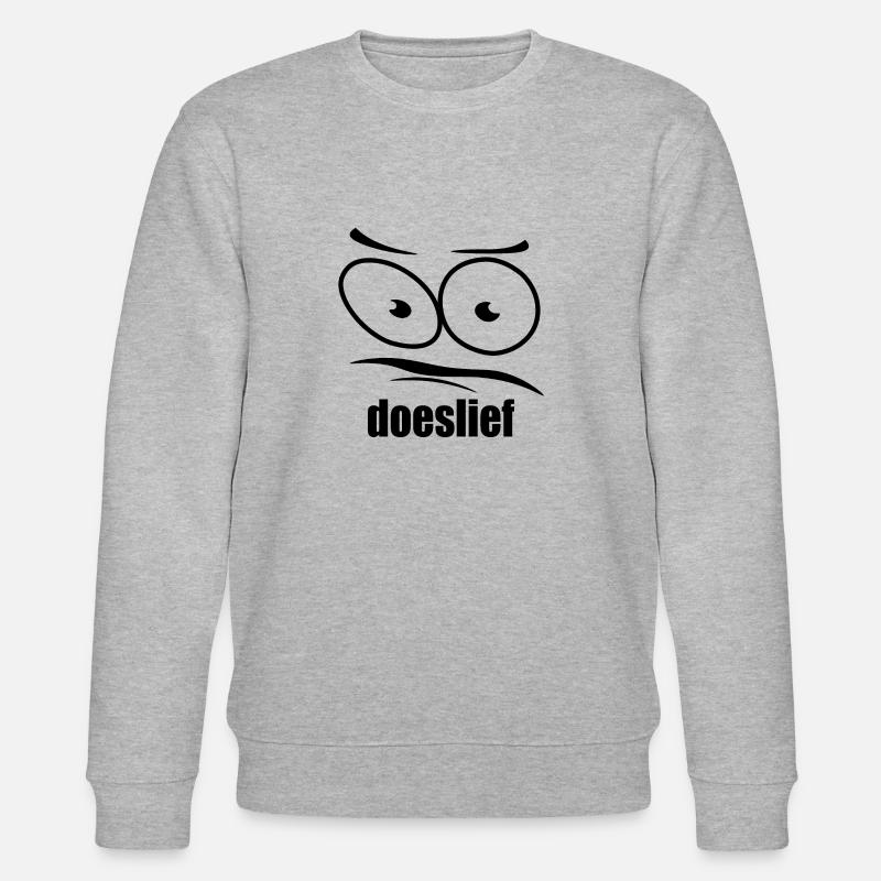 doeslief flehende Augen mit Fragezeichen-Blick - Stanley/Stella Unisex Bio-Sweatshirt CHANGER - Grau meliert