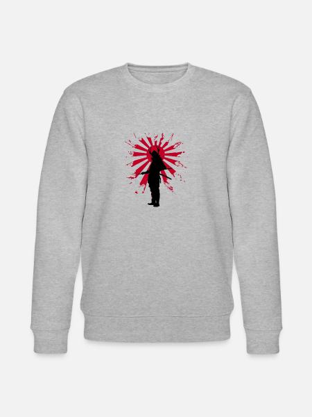 Japan,samurai, Japanese - Stanley/Stella CHANGER Unisex Organic Sweatshirt - heather grey