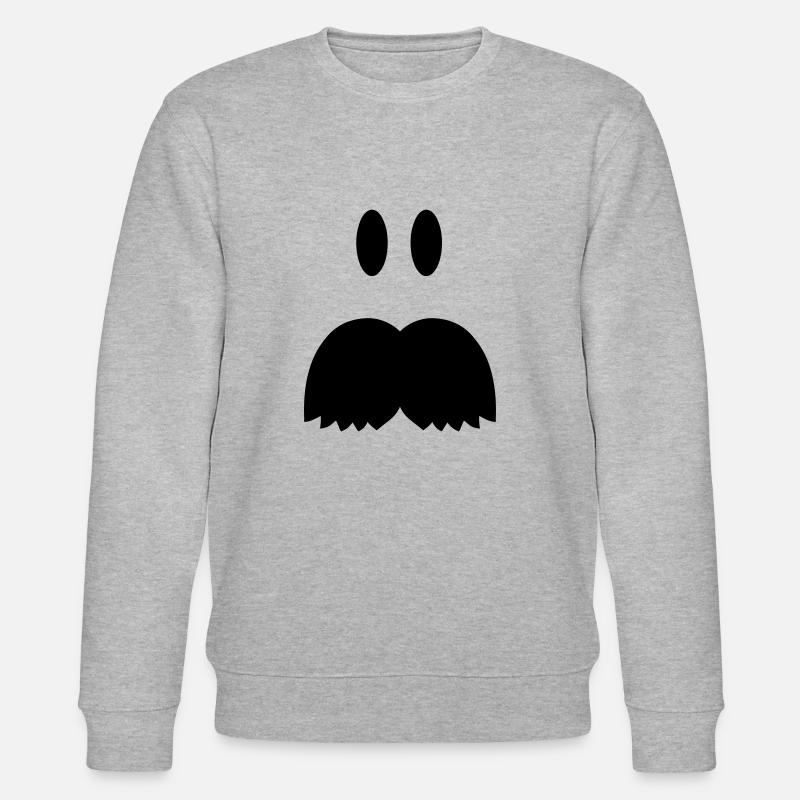 Bart Mustache - Stanley/Stella CHANGER Unisex Organic Sweatshirt - heather grey