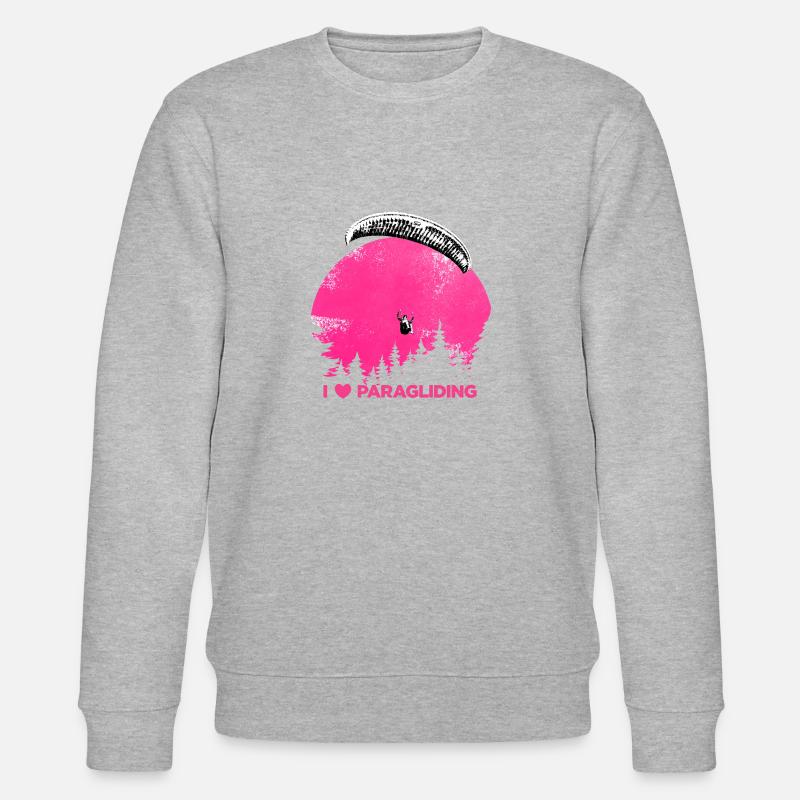 I ♥️ Parapente rose - Sweat bio CHANGER Stanley/Stella Unisexe - gris chiné
