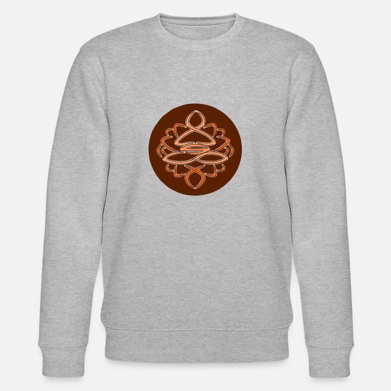 Handpan,Buddha - Stanley/Stella Unisex Bio-Sweatshirt CHANGER  - Grau meliert