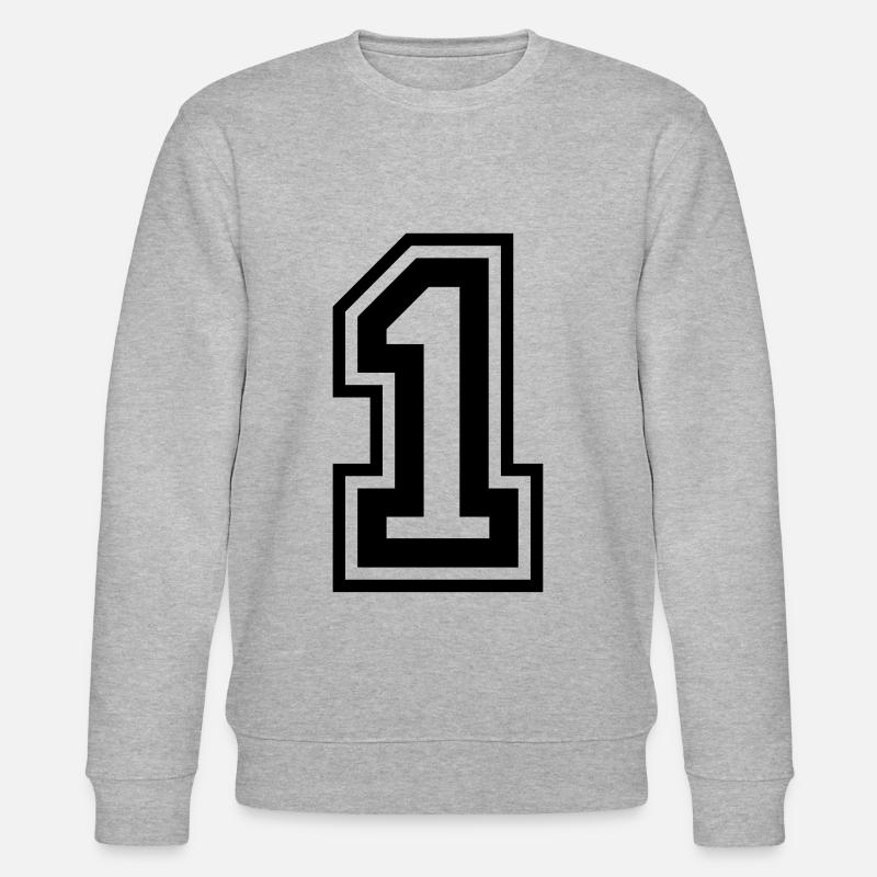 1 Zahl nummer - Stanley/Stella Unisex Bio-Sweatshirt CHANGER  - Grau meliert