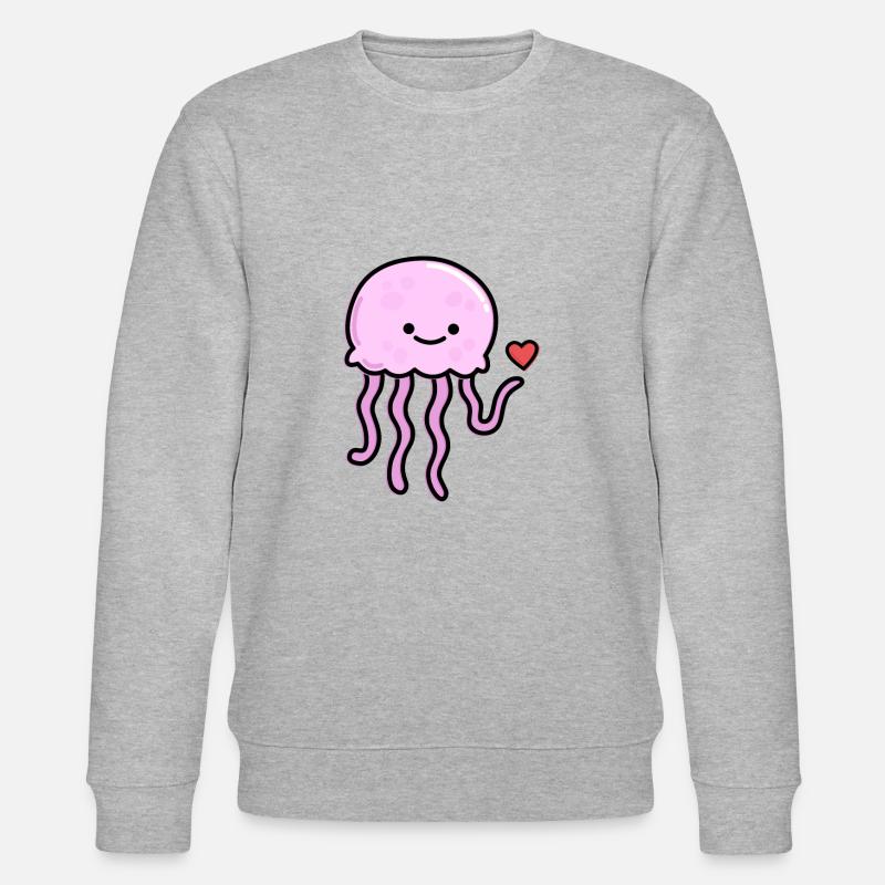 Méduse mignonne - Sweat bio CHANGER Stanley/Stella Unisexe - gris chiné