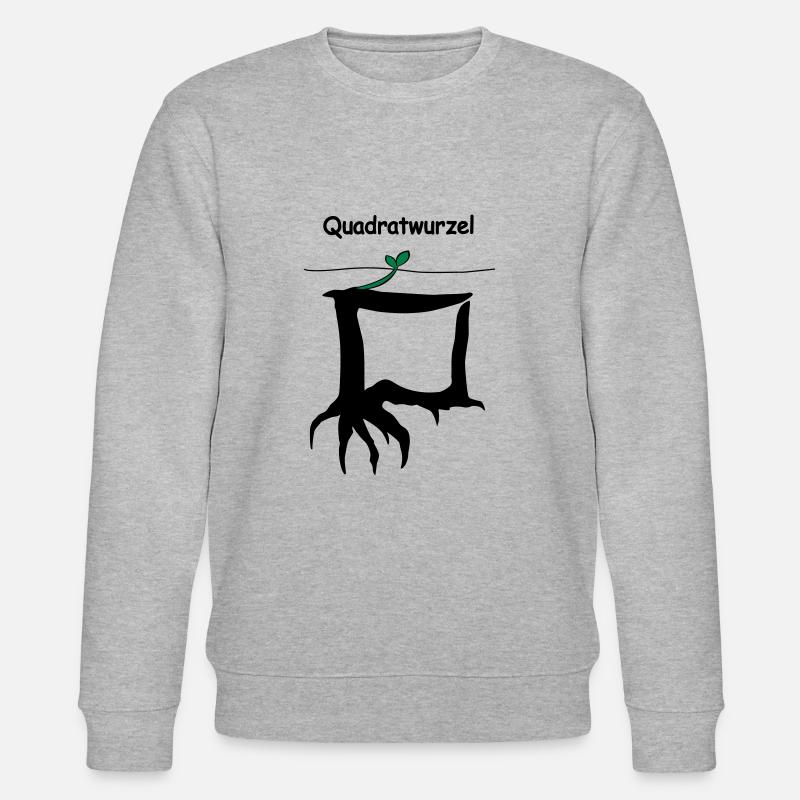 Mathe Spruch Quadratwurzel - Stanley/Stella Unisex Bio-Sweatshirt CHANGER  - Grau meliert
