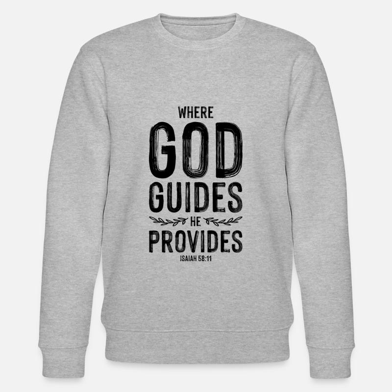 Bibel spruch - Stanley/Stella Unisex Bio-Sweatshirt CHANGER  - Grau meliert